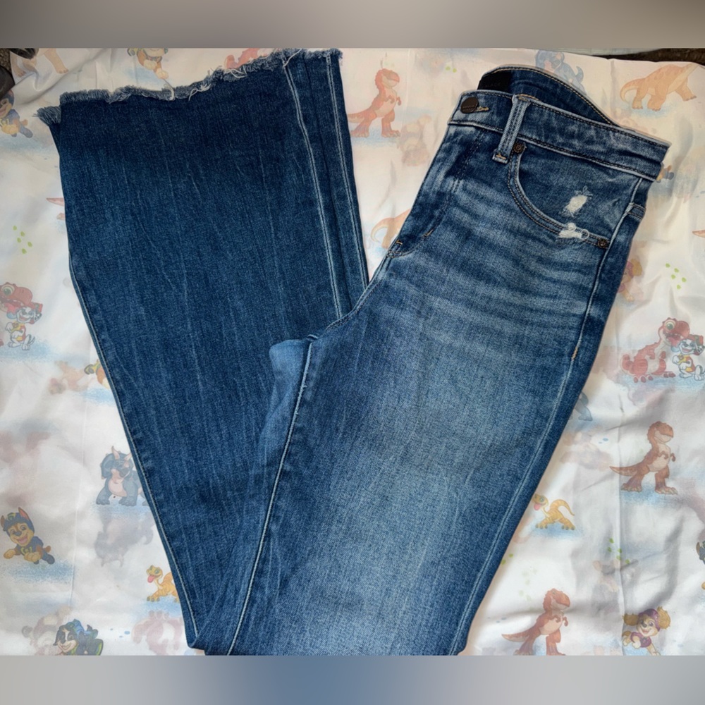 Buckle Black Flare Jeans Mens 28x34 Blue Fit No. 75 Denim